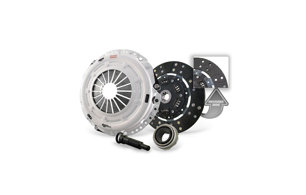 Clutchmaster clutch kit with clutch disc, pressure plate, and release bearing on a white background.
