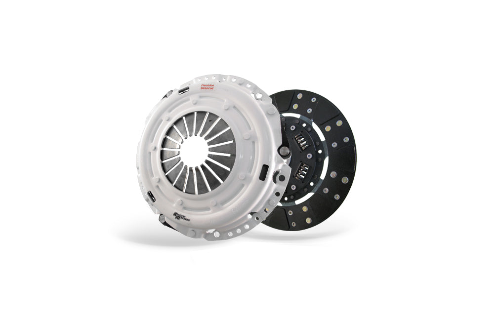Clutchmaster clutch kit with clutch disc, pressure plate on a white background.
