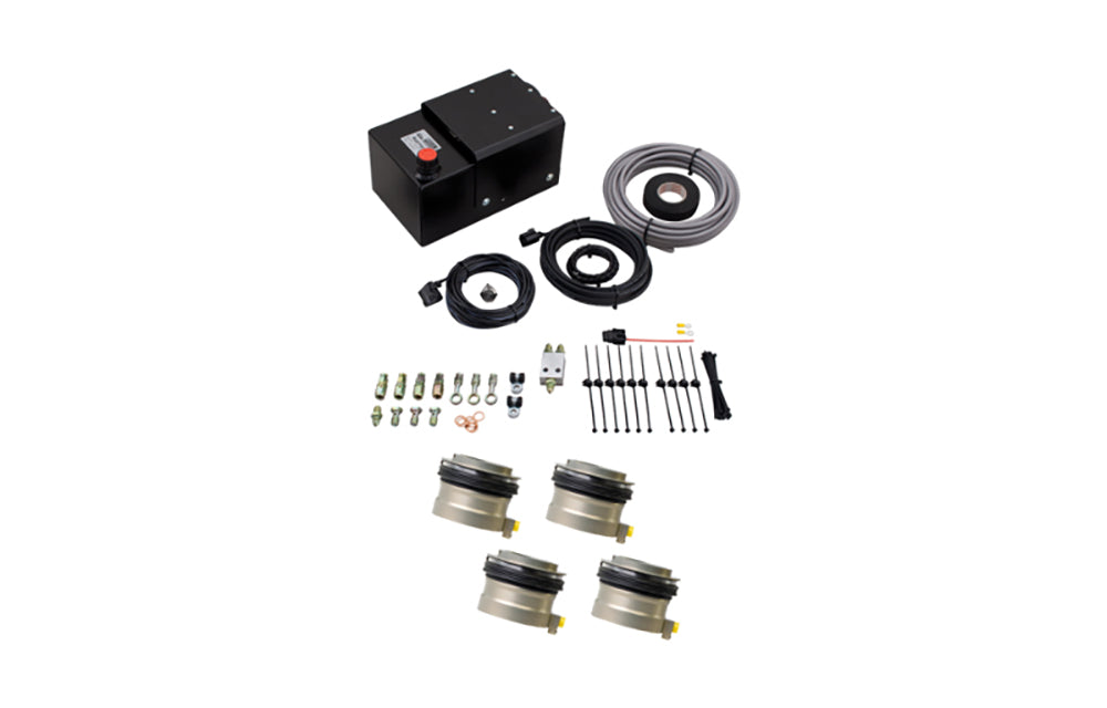 KW HLS lift kit for Porsche on white background.