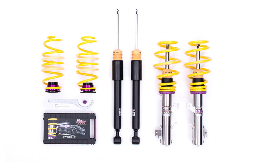 KW V1 coilover kit for Porsche on white background.