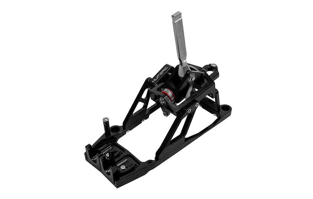 Numeric short throw shifter assembly on white background.