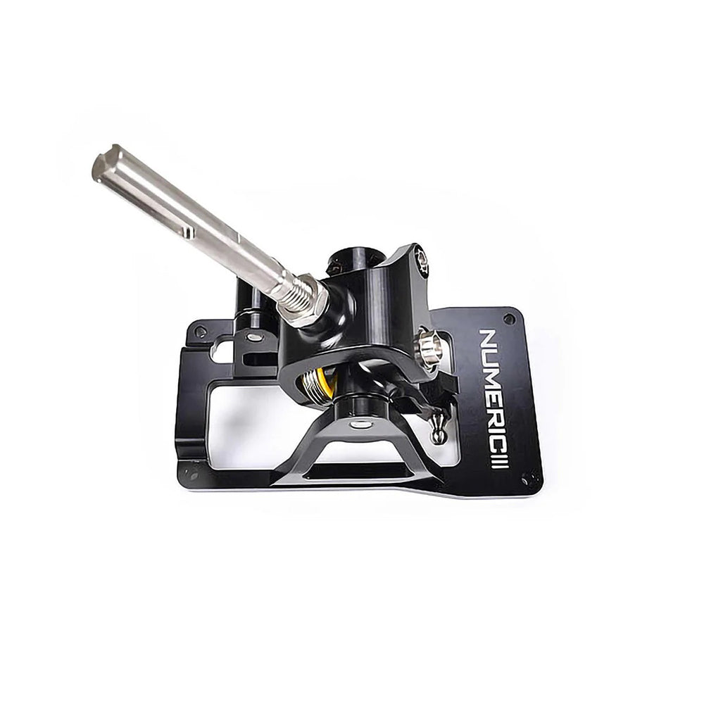 Numeric short throw shifter assembly on white background.