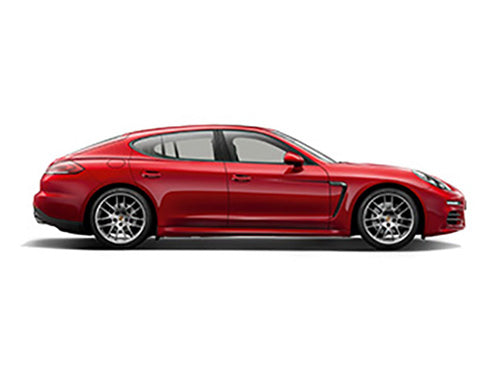 Red Porsche Panamera 970.2 on a white background