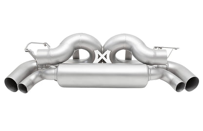 Soul valved exhaust system for porsche 911 992 carrera on white background.