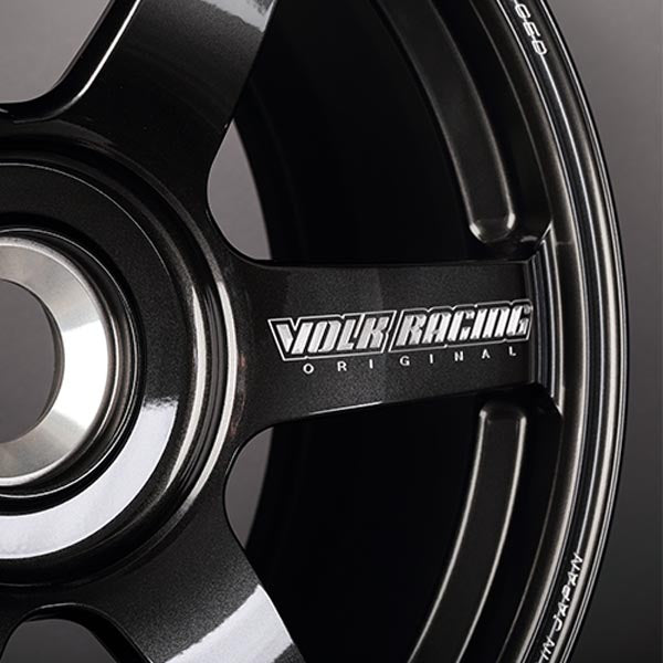 Close-up of Volk Racing TE37 Saga S-Plus wheel in diamond dark gunmetal.