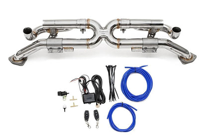 Fabspeed Valved Center Muffler Bypass X-Pipe - Porsche 991.1 Carrera