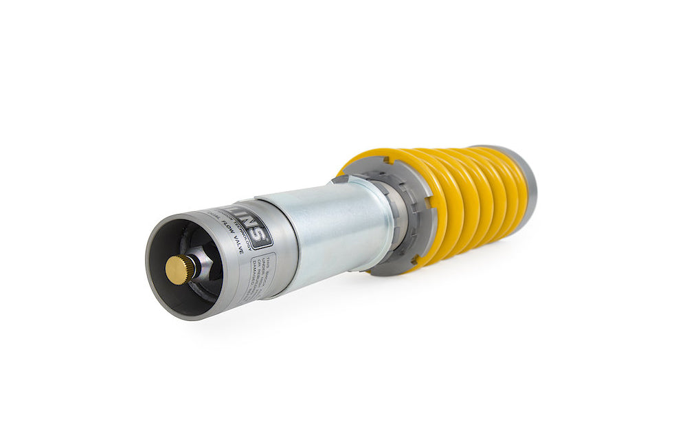 Ohlins Road And Track coilover for Porsche on white background.