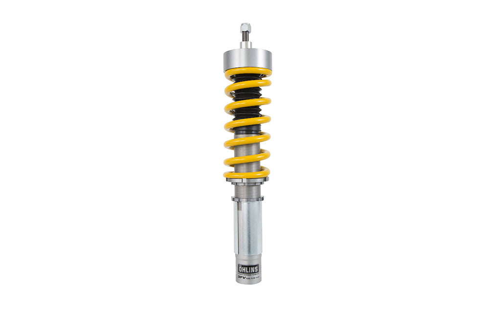 Ohlins Road And Track coilover for Porsche on white background.