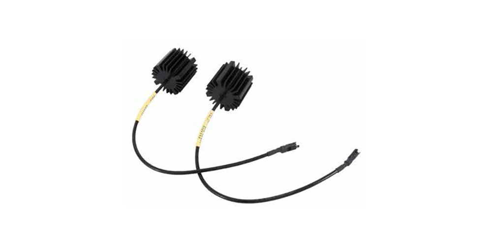 Pair of wire resistors.