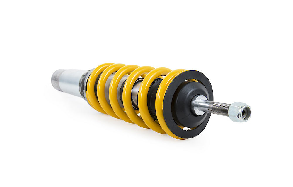 Ohlins Road And Track coilover for Porsche on white background.