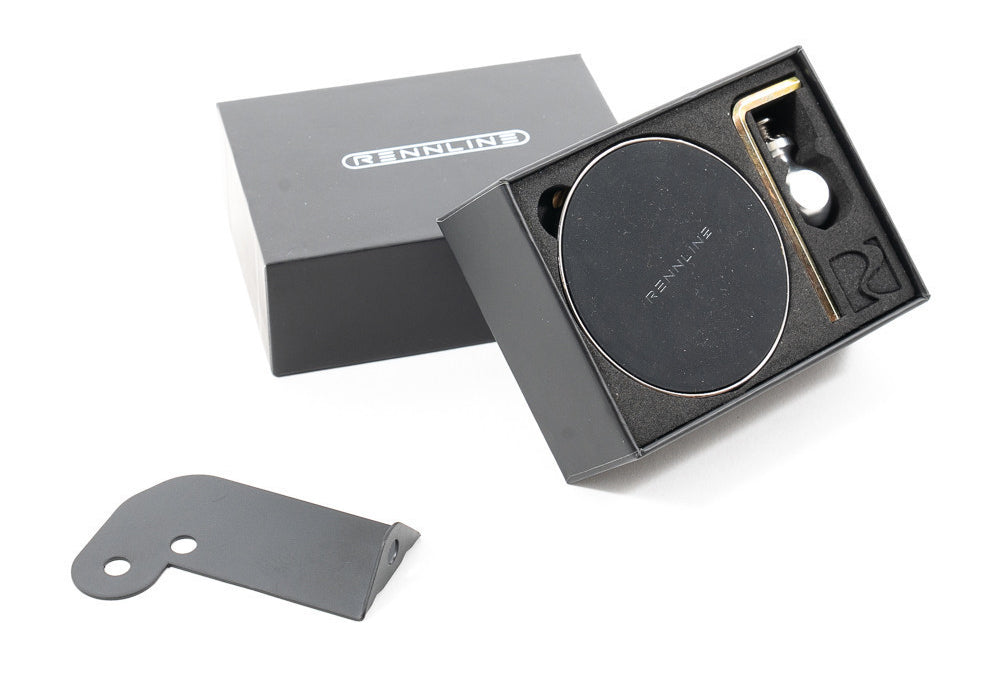 Rennline magnetic phone mount kit in white background.