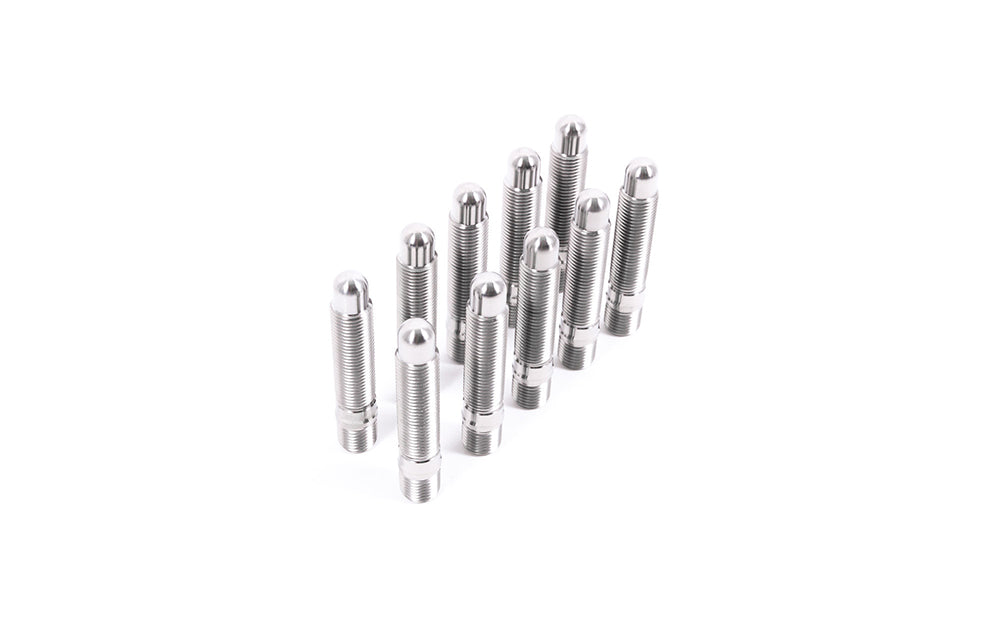 Rennline stud conversion kit with 10 silver studs on white background.