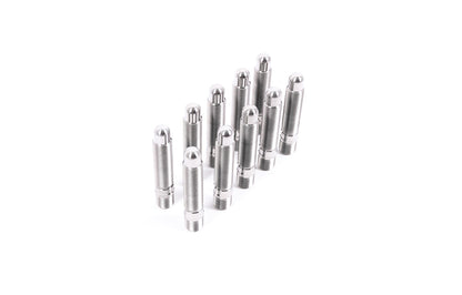 Rennline stud conversion kit with 10 silver studs on white background.