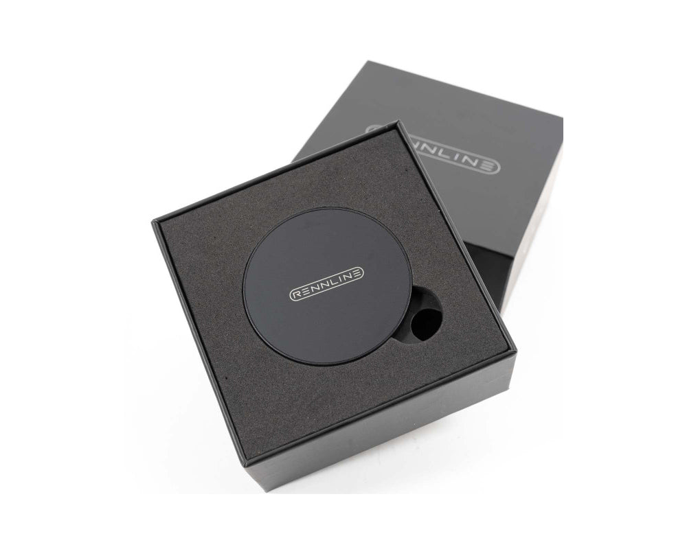 Rennline magnetic wireless charger kit in white background.
