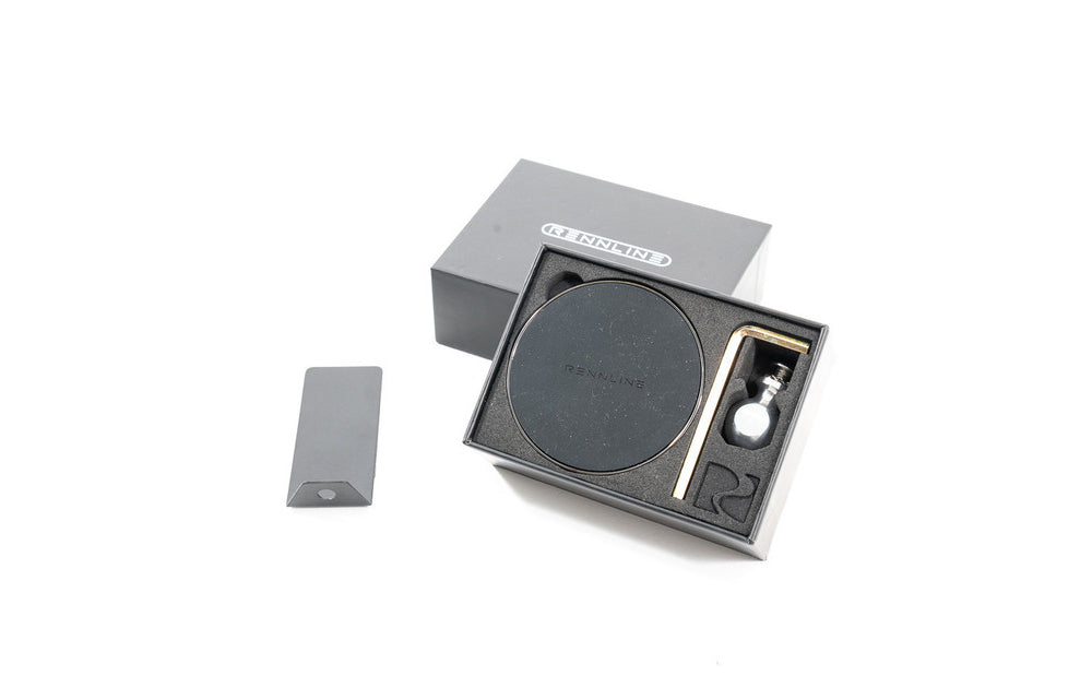 Rennline ExactFit magnetic phone mount kit for Porsche 992 in white background.